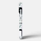 夜行性フローラ水色ネイビーカスタムモノグラム Case-Mate iPhoneケース (裏面 / 左)