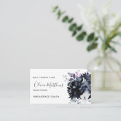 夜行性フローラ水色ネイビーブルーソーシャル 名刺 (スタンド正面)