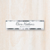 夜行性フローラ水色ネイビーブルー名 サインプレート (正面)