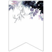 夜行性フローラ海軍の花嫁へブライダルシャワー バンティングフラッグ (第1の旗)