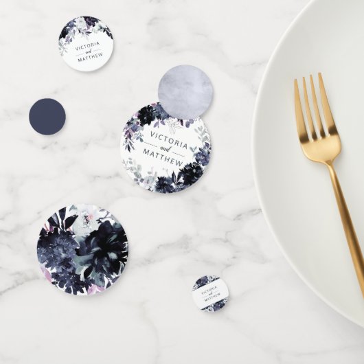 夜行性フローラ海軍結婚水彩画 コンフェッティ (グループ)