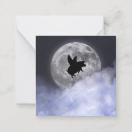 夜行性飛んでいる豚 ノートカード