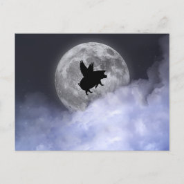 夜行性飛んでいる豚 ポストカード