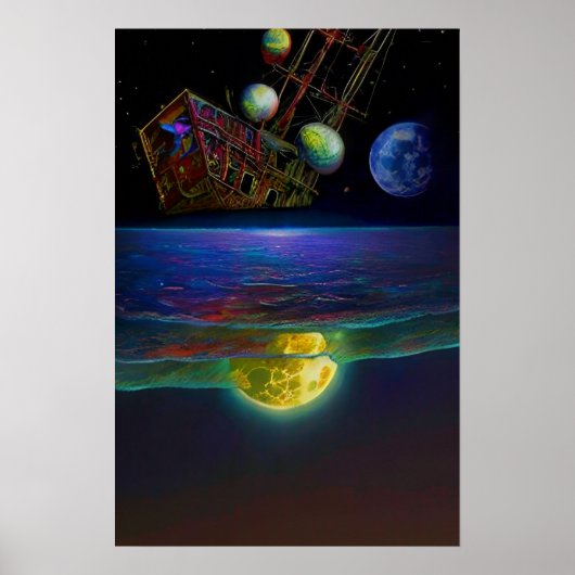 夜行航海サイケデリック夢のポポップ・アートのスター ポスター (正面)