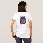 夜見付きフクロウ Tシャツ (裏面フル)