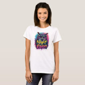 夜見付きフクロウ Tシャツ (正面フル)