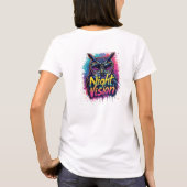 夜見付きフクロウ Tシャツ (裏面)