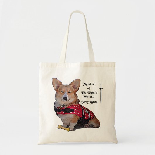 夜警員のコーギー トートバッグ (正面)