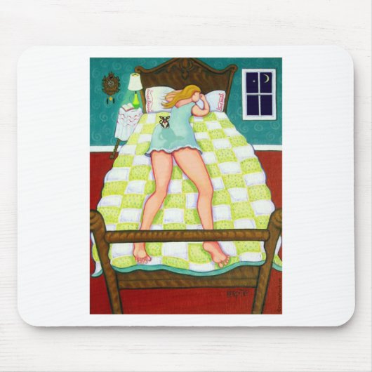 夜警員-勤務中のチワワ マウスパッド (正面)