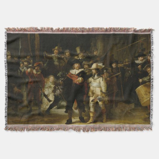 夜警員、Rembrandt Van Rijn スローブランケット (正面)