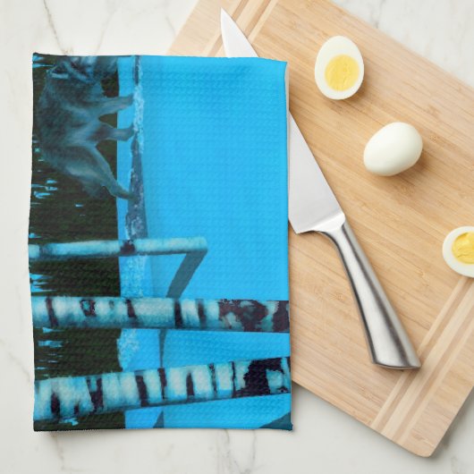 夜警 キッチンタオル (四つ折り)