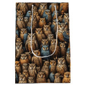 夜警:フクロウのギャザリング ミディアムペーパーバッグ (裏面)