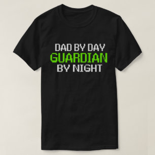 夜賭博のTシャツによる日の保護者によるパパ Tシャツ