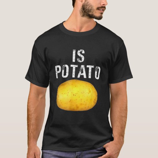 夜遅くに見られるテレビのポテトは Tシャツ (正面)