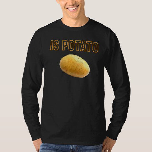 夜遅くに見られるテレビのポテトは Tシャツ (正面)
