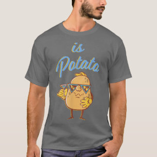 夜遅くに見られるテレビのポテトPo Tシャツ
