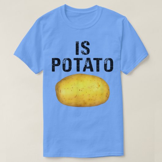 夜遅くに見られるテレビのポテトPo Tシャツ (デザイン正面)
