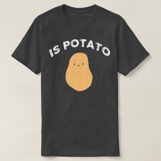夜遅くに見られるテレビのポテトPo Tシャツ (デザイン正面)
