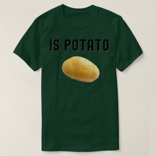 夜遅くに見られるテレビのポテトPo Tシャツ (デザイン正面)