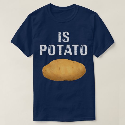 夜遅くに見られるテレビのポテトPo Tシャツ (デザイン正面)