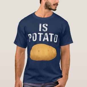 夜遅くに見られるテレビのポテトPo Tシャツ