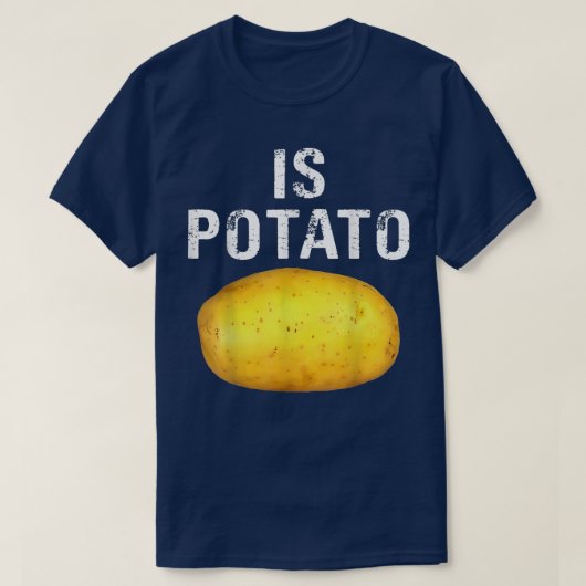 夜遅くに見られるテレビのポテトPo Tシャツ (デザイン正面)