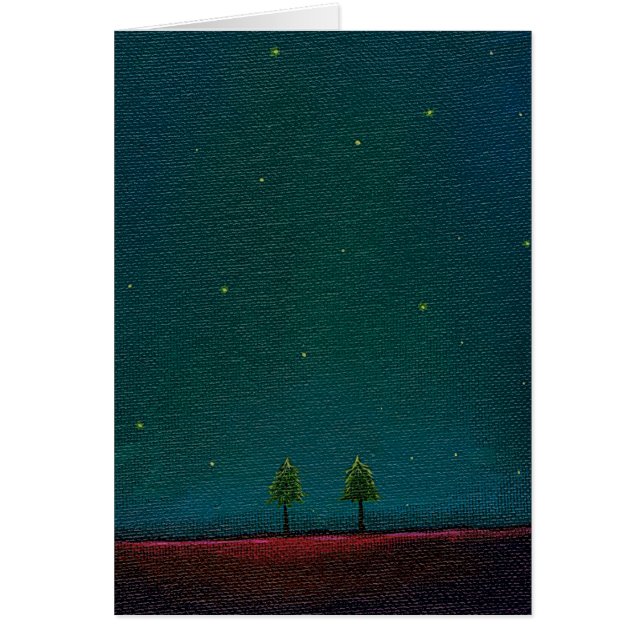 夜遅くの会合の暗い星明かりの空の自然の木の芸術 (正面)