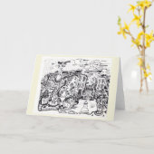 夜遅くまで家に帰る カード (黄色い花)