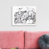 夜遅くまで家に帰る キャンバスプリント (インサイチュ (リビング))