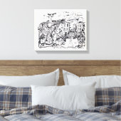 夜遅くまで家に帰る キャンバスプリント (インサイチュ (寝室))