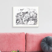 夜遅くまで家に帰る キャンバスプリント (インサイチュ (リビング))