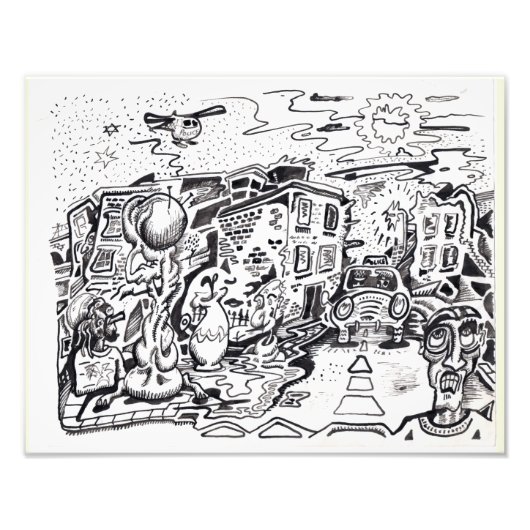 夜遅くまで家に帰る フォトプリント            (正面)