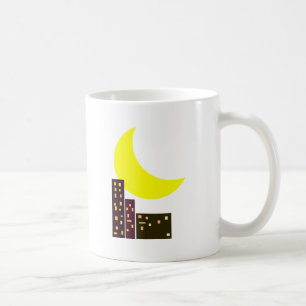 夜都市月カード コーヒーマグカップ