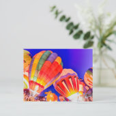 夜間に熱気球が輝く ポストカード (スタンド正面)