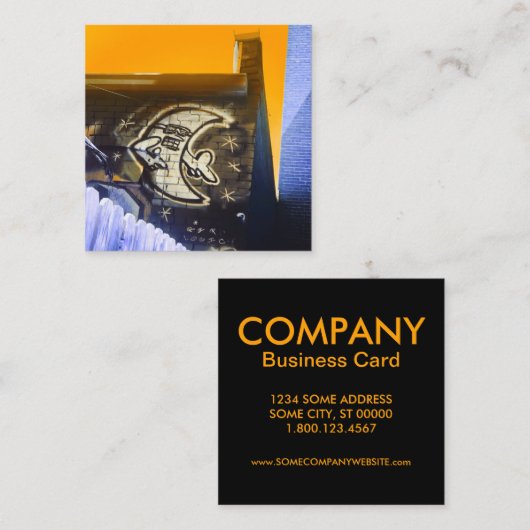 夜間のサングラス スクエア名刺 (正面/裏面)