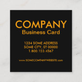 夜間のサングラス スクエア名刺 (裏面)