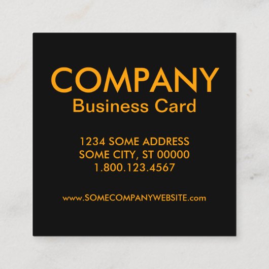 夜間のサングラス スクエア名刺 (裏面)