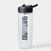 夜間のハイテク名グラフィック ウォーターボトル (左面)