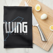 夜間のハイテク名グラフィック キッチンタオル (四つ折り)