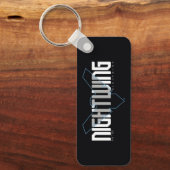 夜間のハイテク名グラフィック キーホルダー (正面)