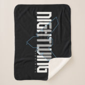 夜間のハイテク名グラフィック シェルパブランケット (正面)