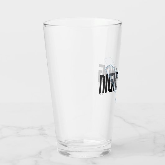 夜間のハイテク名グラフィック タンブラーグラス (右)