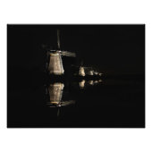 夜間のプリントで幼稚園でライトアップ風車 フォトプリント            (正面)