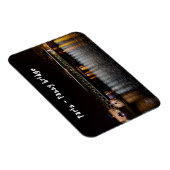 夜間の地下鉄横断歩道橋 マグネット (右側)