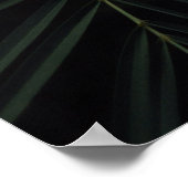 夜間の緑葉植物 ポスター (角)