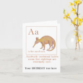 夜間の習慣誕生日グリーティングカード カード (黄色い花)