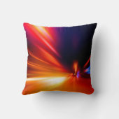 夜間の道路抽象的，背景，動き，ぼやけ速度 クッション (裏面)