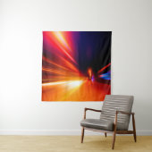 夜間の道路抽象的,背景,動き,ぼやけ速度 タペストリー (インサイチュ)