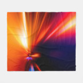 夜間の道路抽象的，背景，動き，ぼやけ速度 フリースブランケット (正面(横))