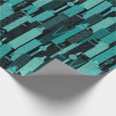 夜間の都市のスカイラインパターン ラッピングペーパー (角)